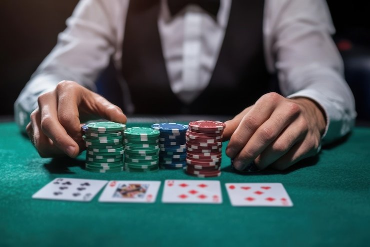 Meja permainan blackjack di kasino online dengan antarmuka yang mudah dan fitur responsif